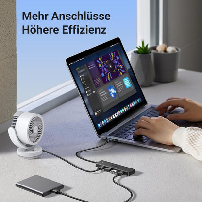 4-Port USB 3.0 Hub USB Verteiler 5Gbps USB Mehrfachstecke