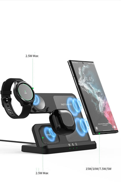 Vertical Wireless Charger Wireless Dock 3In1 Mobile Phone Headphone Charging Stand
