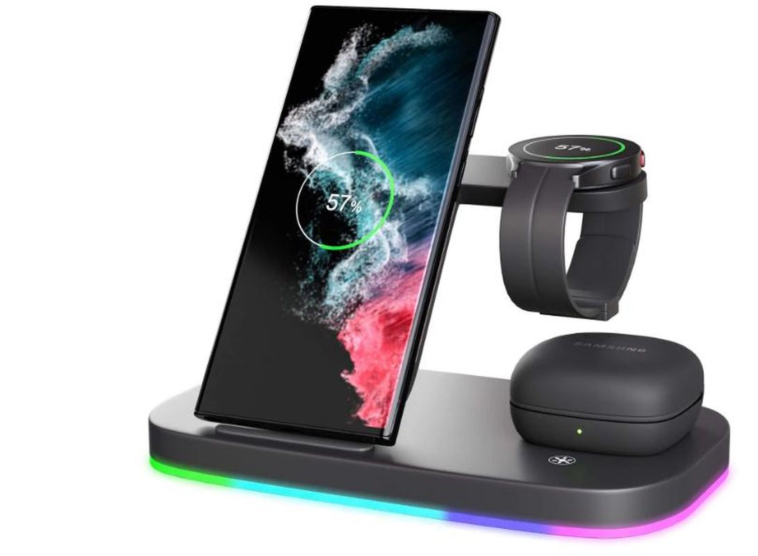 Vertical Wireless Charger Wireless Dock 3In1 Mobile Phone Headphone Charging Stand