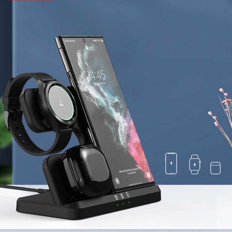 Vertical Wireless Charger Wireless Dock 3In1 Mobile Phone Headphone Charging Stand