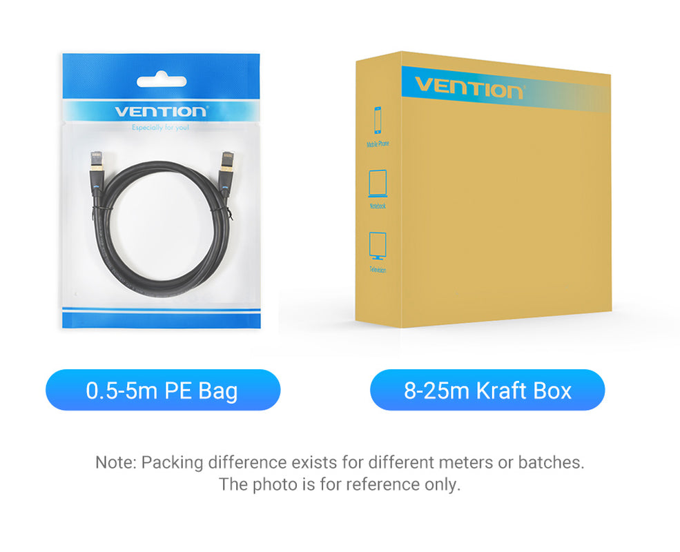 Vention Ethernet Cable RJ45 Cat8 Lan SFTP 40Gbps 2000M